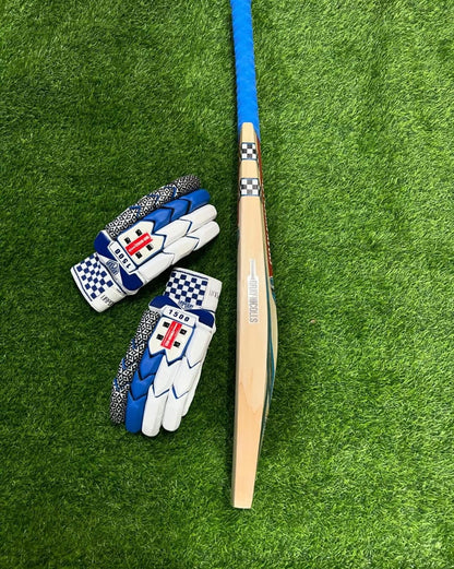Grey Nicolls Tempesta Blue Bat With Gloves